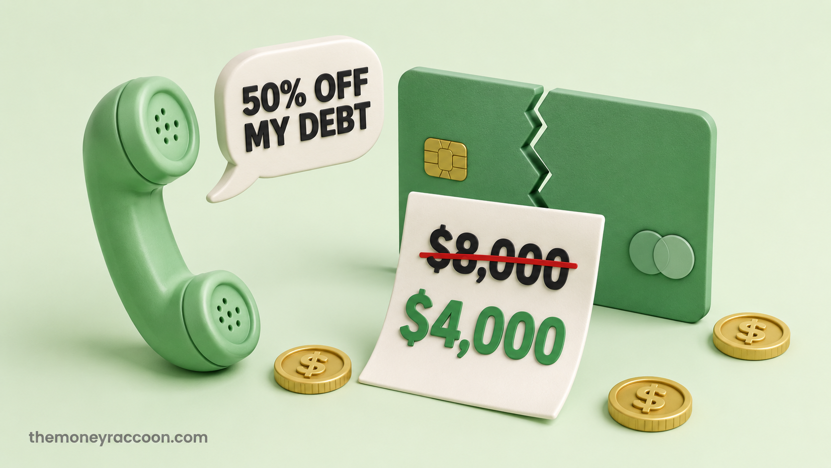 How to negotiate credit card debt — phone call cutting a credit card bill in half