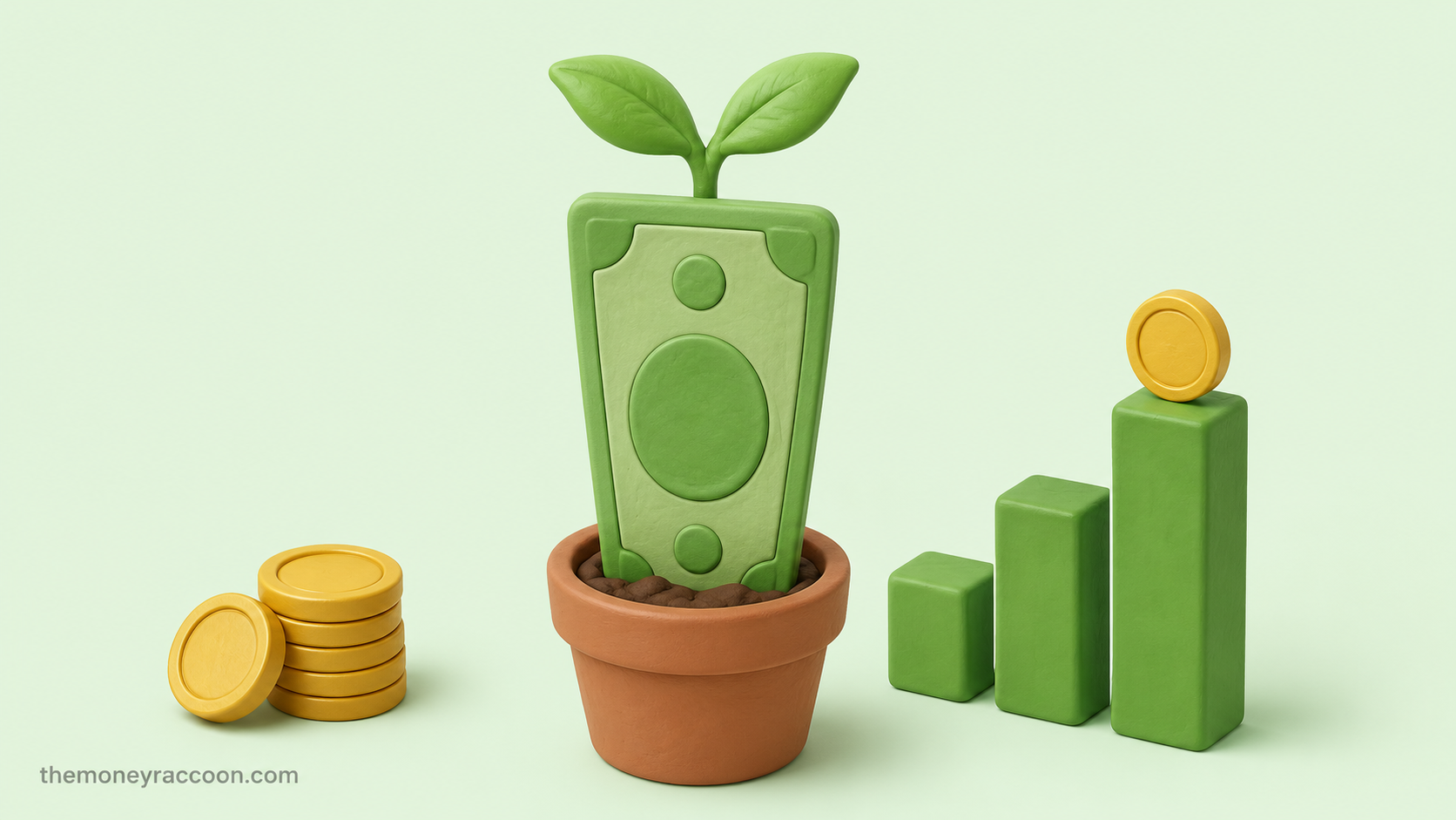 How to start investing with 100 dollars — 100 dollar bill growing into a plant with market chart